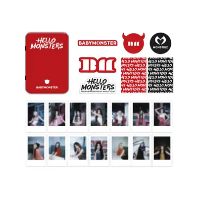 [HELLOMONSTERS] BABYMONSTER ティンケース + インスタントフォト + ステッカーセット