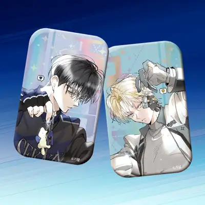 「君のいない世界」四角ホログラフィックピンバッジ 45×70mm 2種セット