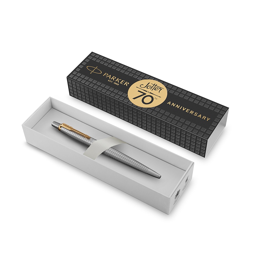 Parker 70th Anniversary Special Edition Stainless Steel Chiselled GT Ballpoint Pen