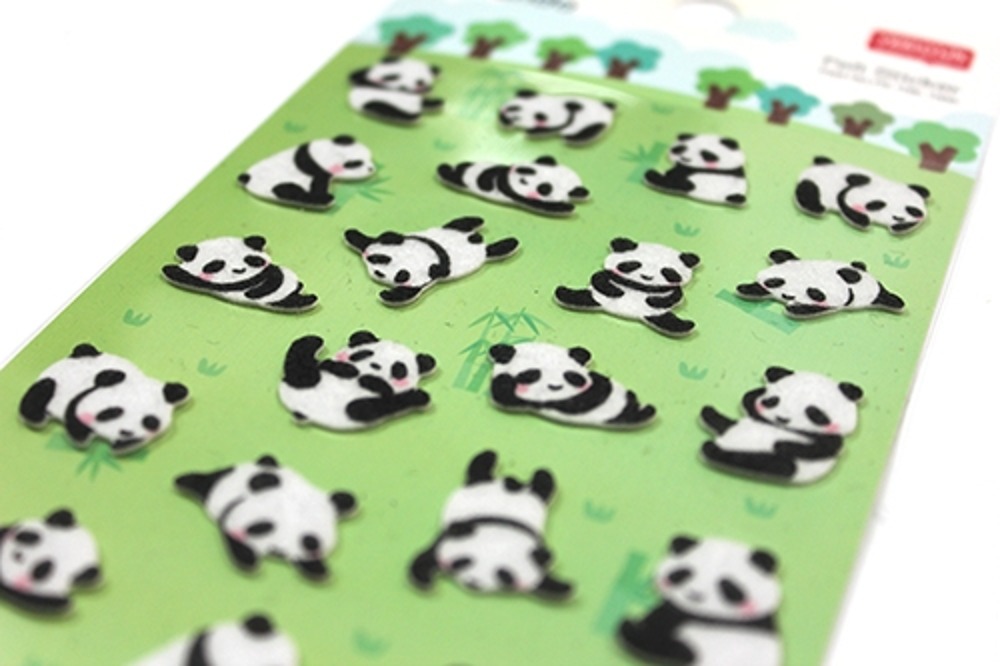 Visible Sticky Felt Sticker Happy Panda Fu Bao FS-108