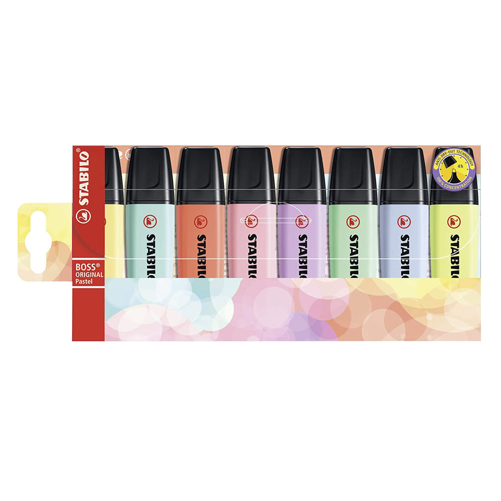 STABILO Boss Original Pastel Color 8-Color Set Highlighter
