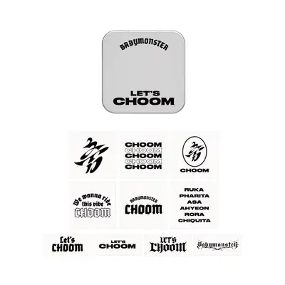 [CHOOM] BABYMONSTER ティンケース + タトゥーステッカーセット