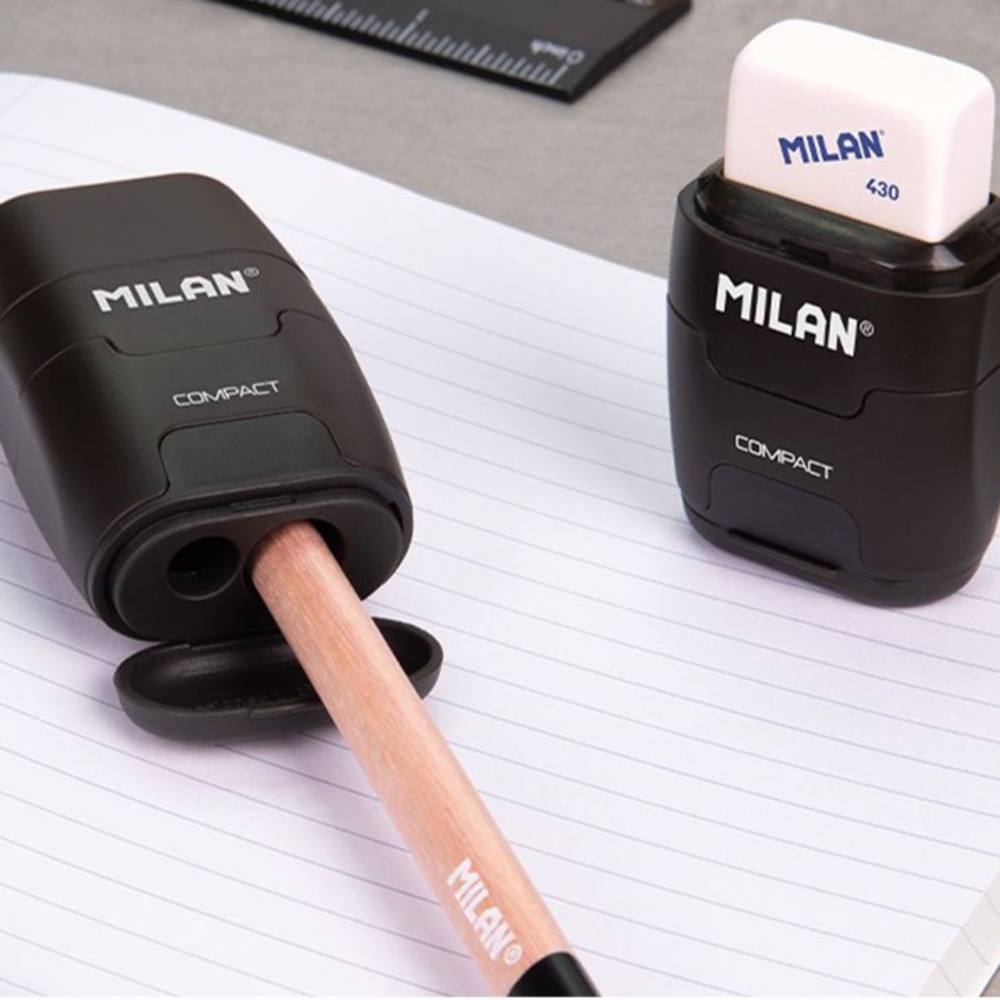 Milan Eraser + Pencil Sharpener Compact Shadow Sharpener