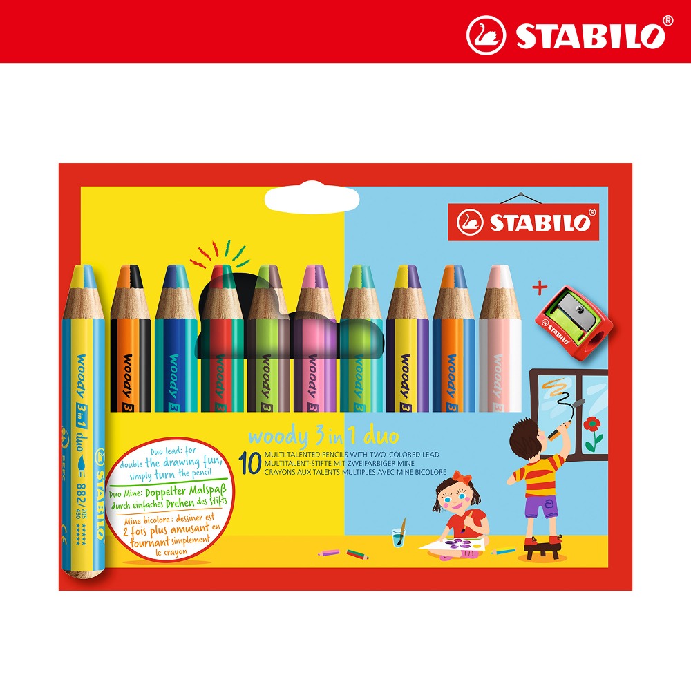 STAEDTLER Woody Duo 3 in 1 10-Color Set