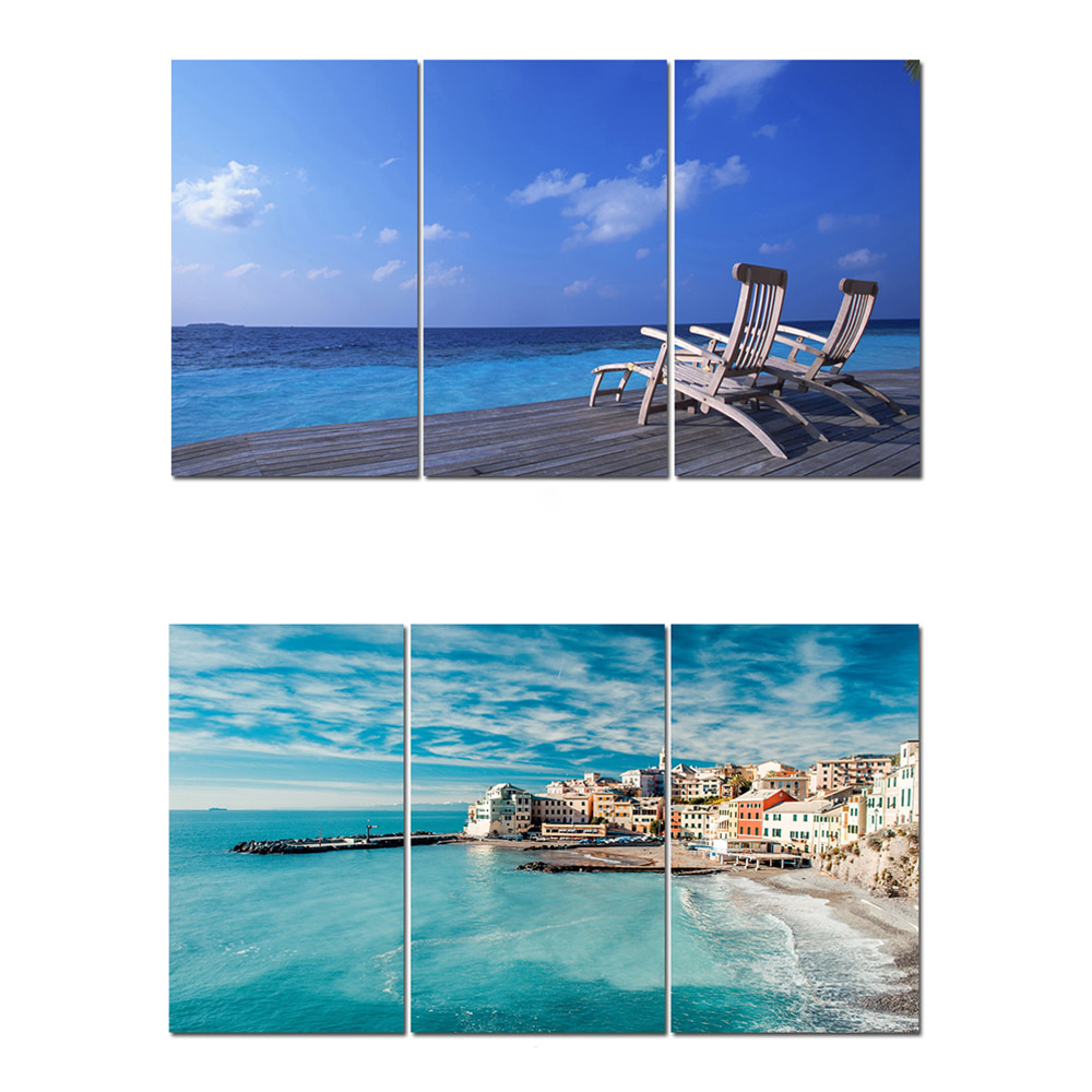 Modern Factory Interior 3-Panel Canvas Frame Set - 35 Designs