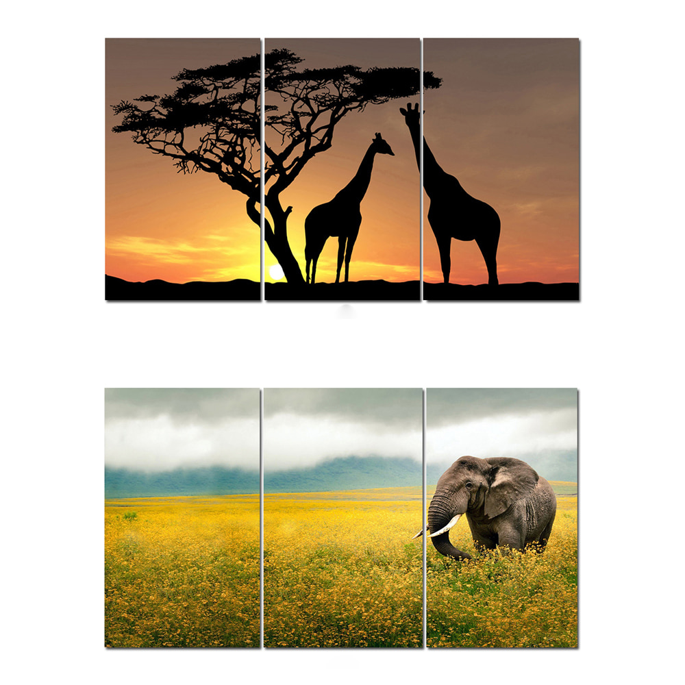 Modern Factory Interior 3-Panel Canvas Frame Set 35 Designs