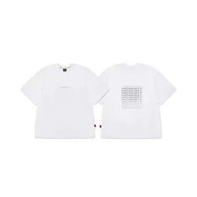 [REBOOT] TREASURE オーバーフィット リフレクティブ Tシャツ_WHITE