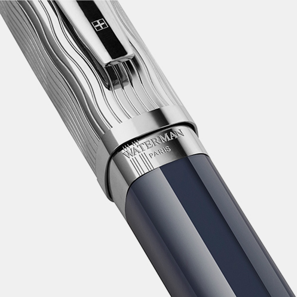Waterman Lesson du Bleu Exception Deluxe Metal & Blue Slim CT Fountain Pen F