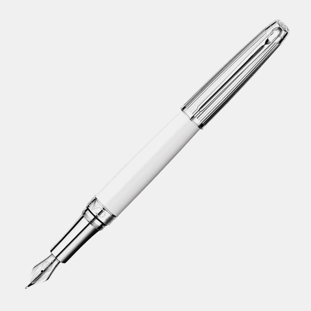 Caran d'Ache Léman Fountain Pen Bicolor White Silverplated F Nib
