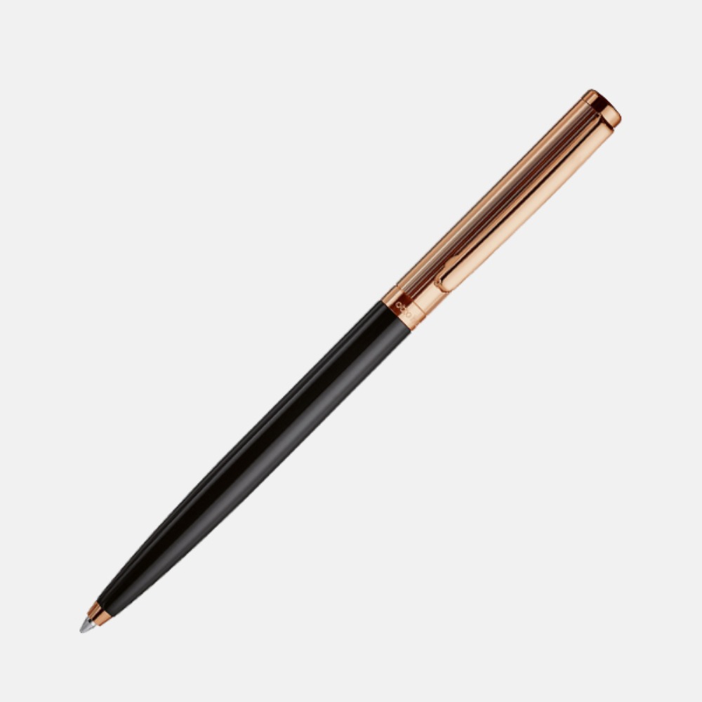 Autofoot D01 Black Stripe Rose Gold Ballpoint Pen