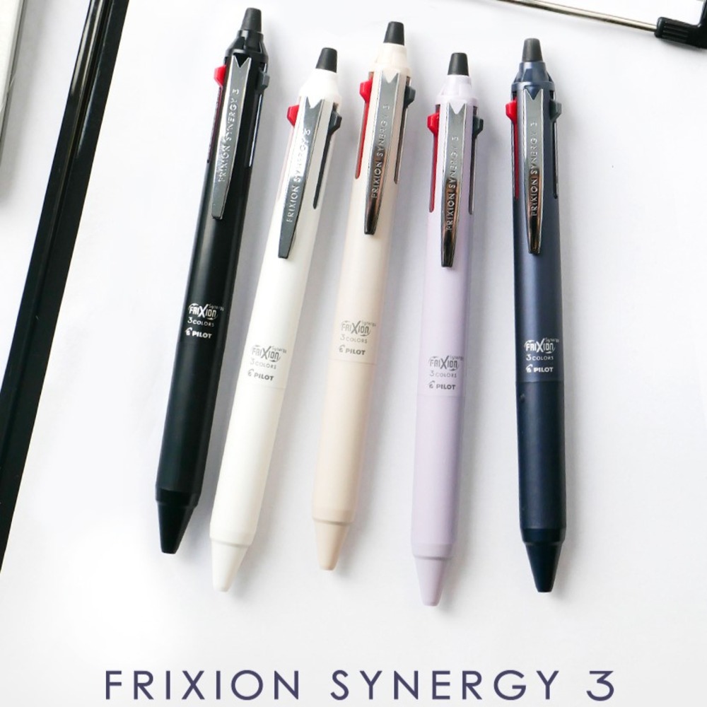 Pilot Frixion Synergy Knock Multi 3-Color Pen 0.4mm Erasable Ballpoint Pen