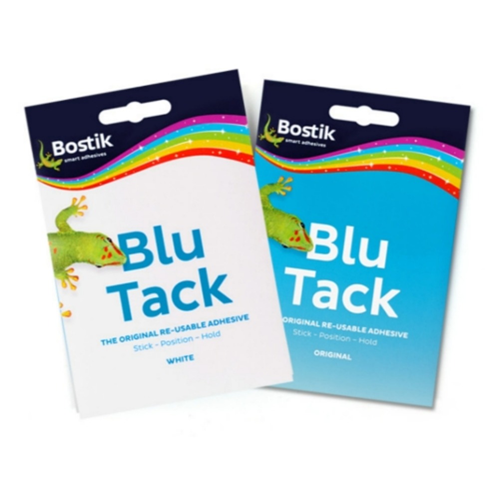 Bostik 6000 Blue Tack Reusable Adhesive 50g Blue White