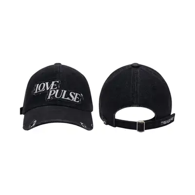 [LOVEPULSE] TREASURE DAMAGED APPLIQUE BALLCAP