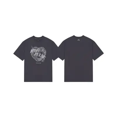 [LOVEPULSE] TREASURE プリント Tシャツ_チャコール