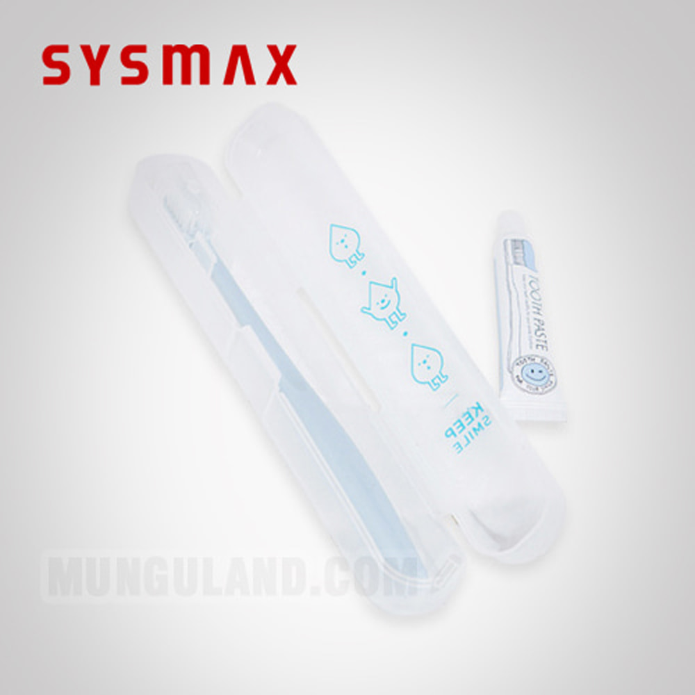 SYSMAX Water Drop Illustration Toothbrush Set (Case + Toothbrush + Toothpaste)