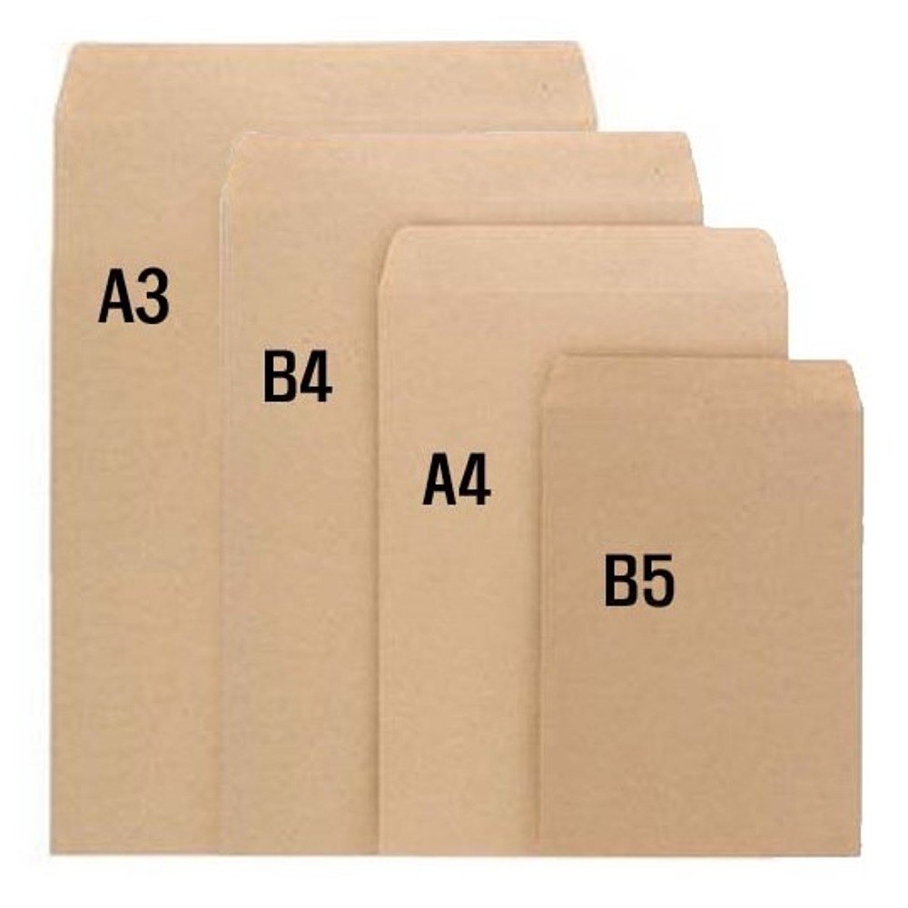 Angle-Cut Document Envelopes B5, A4, B4, A3