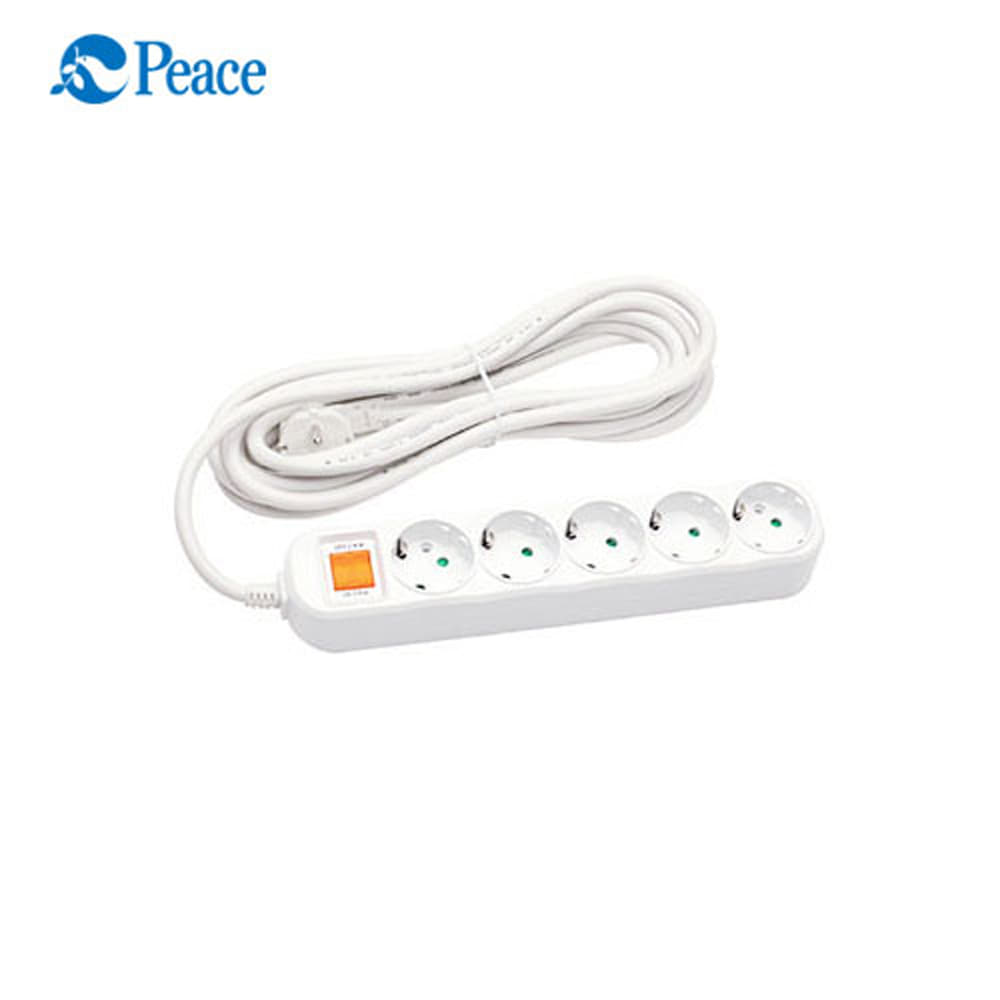 Pyeonghwa Grounded Power Strip 5-Outlet 5M