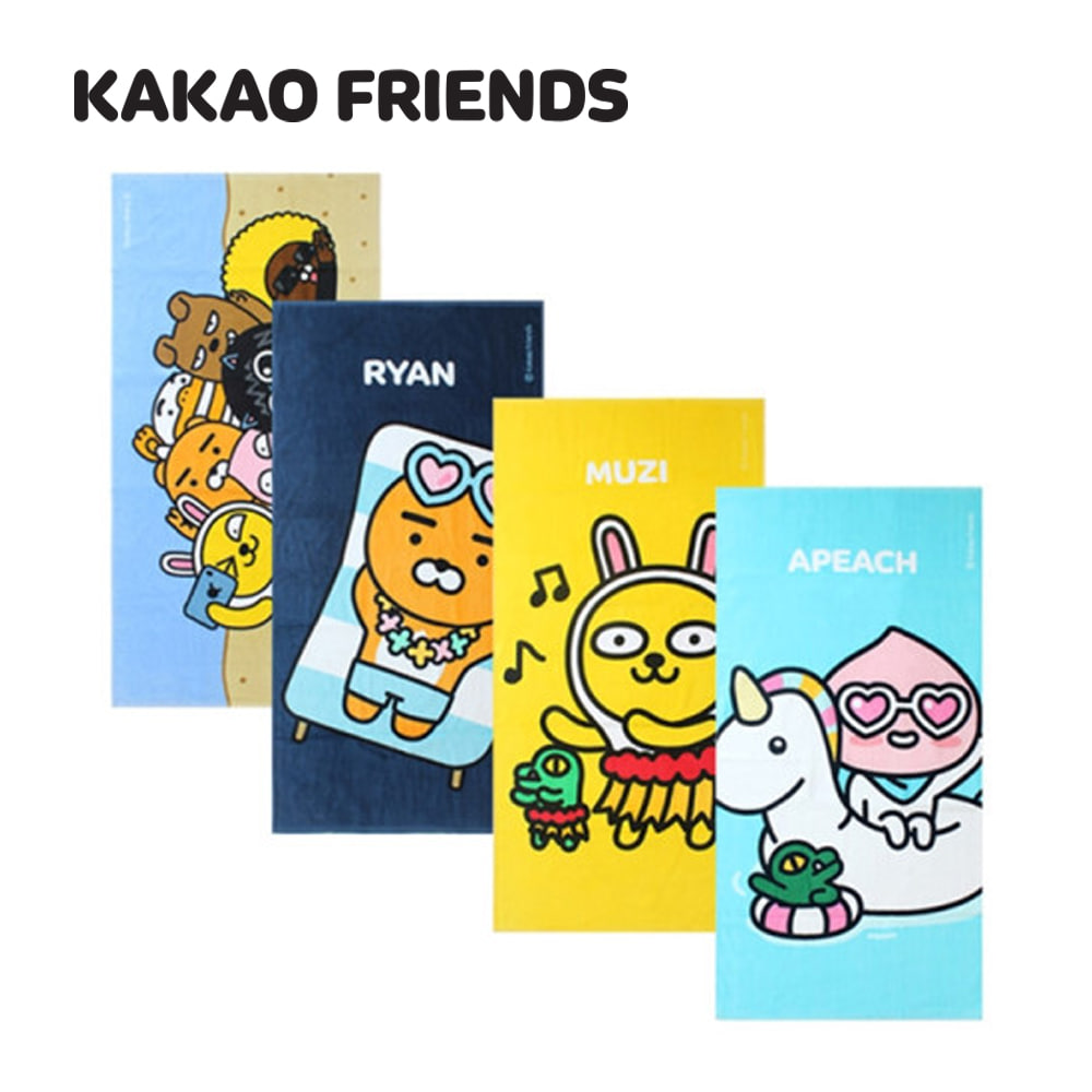 Kakao Friends Large Beach Bath Towel 70x140cm 4 Types