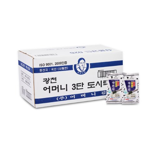 Gwangcheon Mother's Lunchbox Seaweed Snack 4g x 3 pieces x 24 packs (72 pieces total)