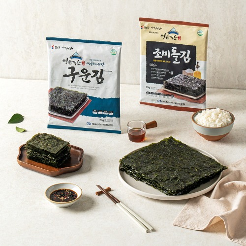 Haenam Fishery Union Seasoned Seaweed / Roasted Seaweed (5 sheets per pack) - Full-Length Seaweed Grilled Seasoned Flavored Seaweed