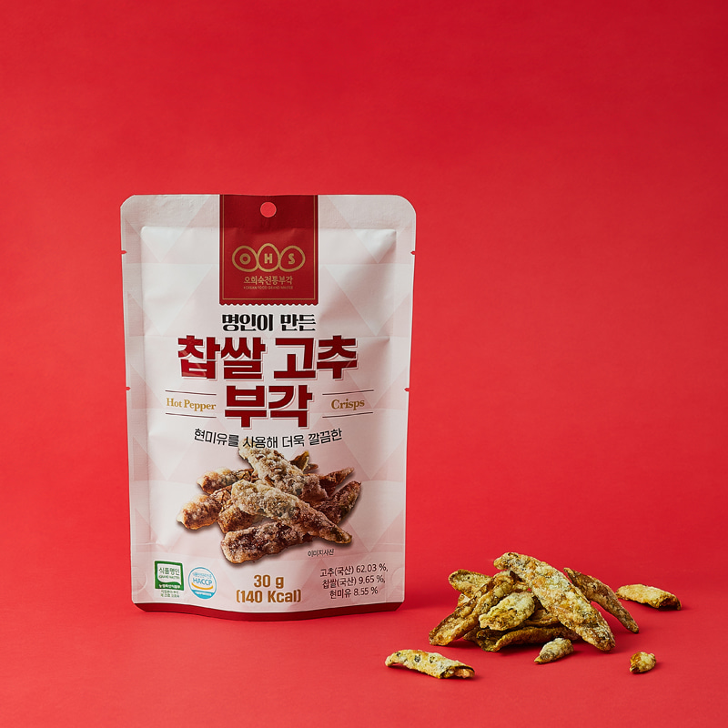 Oh Hee-suk Traditional Bugak Sticky Rice Red Pepper Bugak 30g