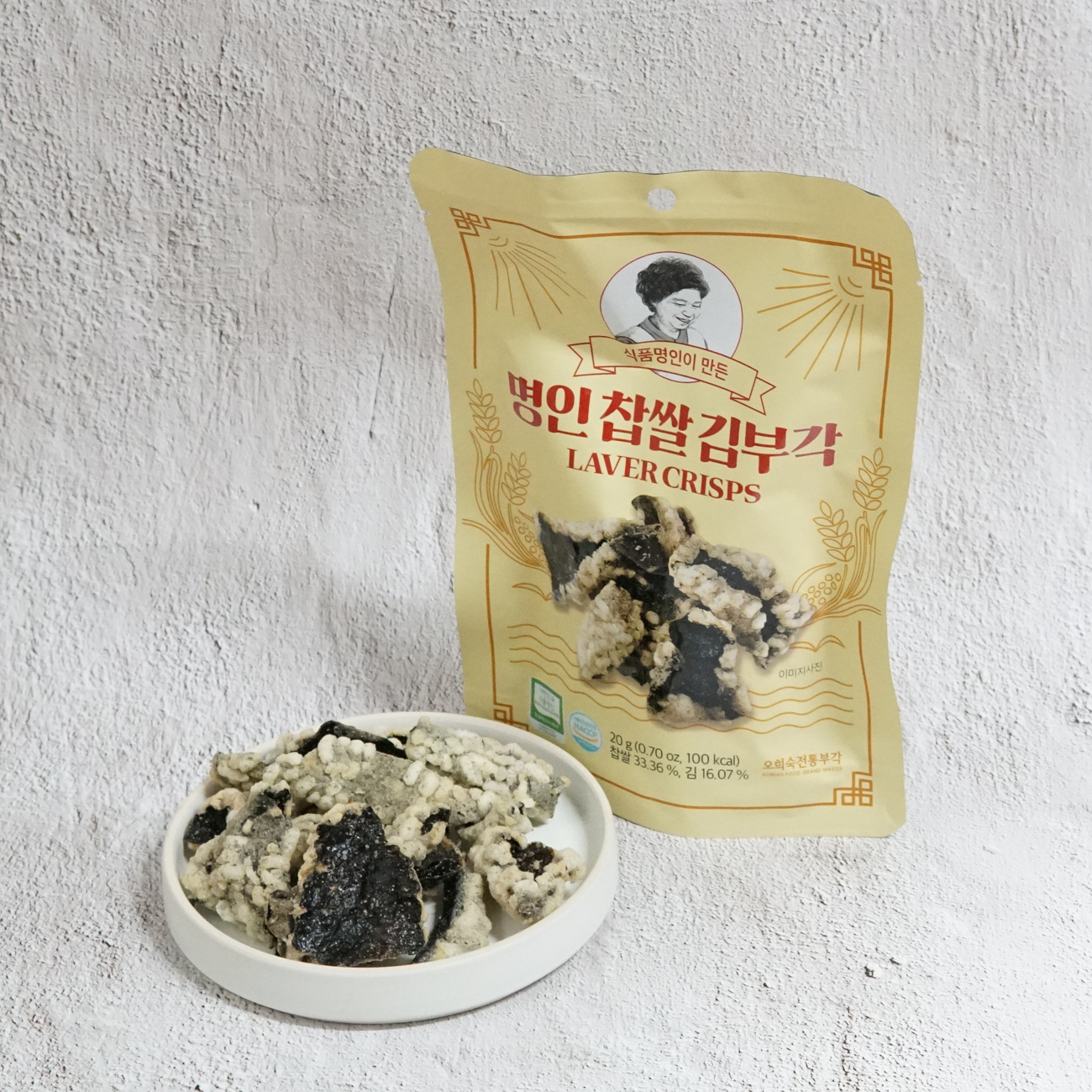 Oh Hee-sook Traditional Bugak Master's Glutinous Rice Seaweed Bugak 20g