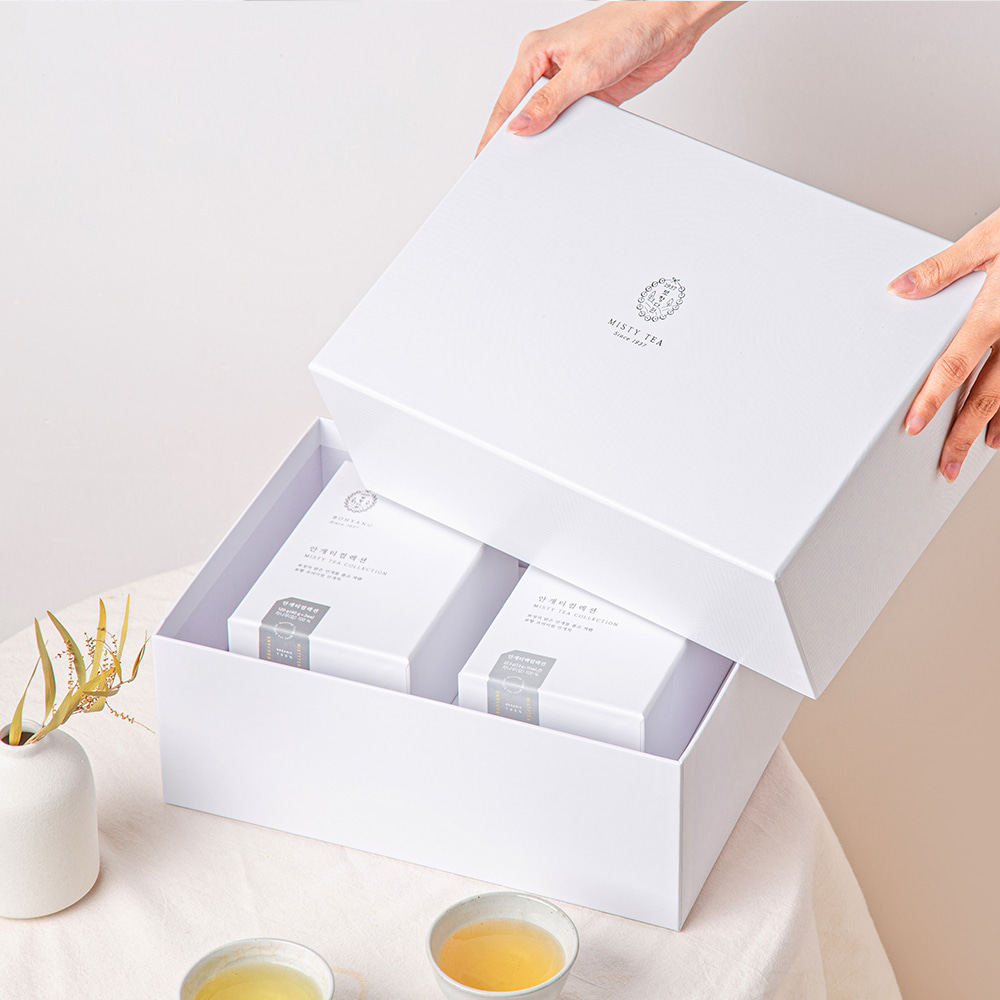 Boseong Premium Mist Tea Collection Set - Tea Bags + Loose Leaf (Green Tea, Yellow Tea, Black Tea) Organic Tea Set