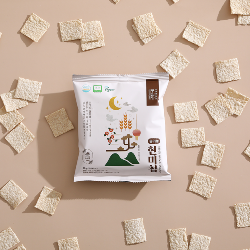 Poongsim-dang Rice Snack Organic Brown Rice Chip (30g)