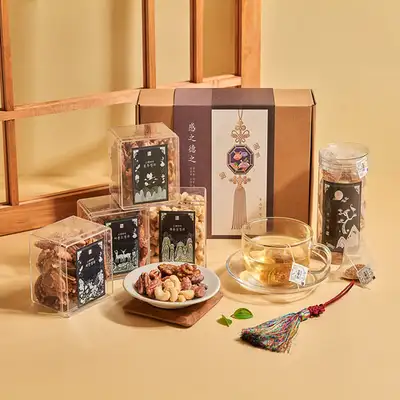 豐心堂 感地德紙 無糖正果禮盒組 (甜菊葉正果4種、糙米茶20茶包)