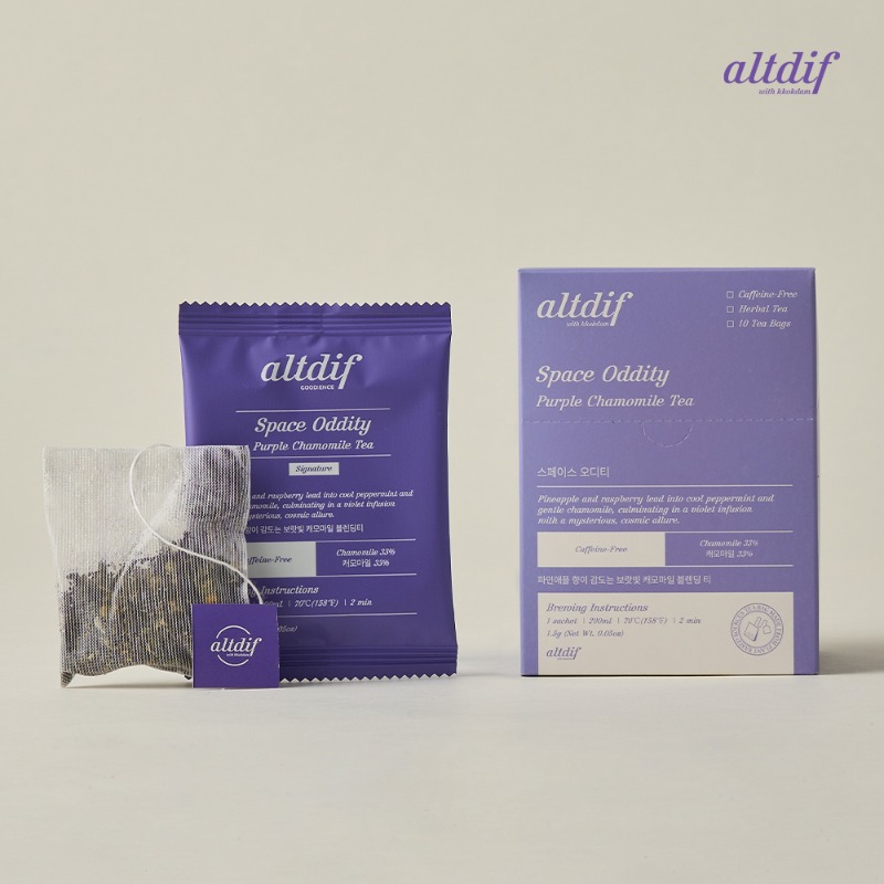 ALDIF Space Oddity Tea Bag 10 Count - Violet Chamomile Relax Blend