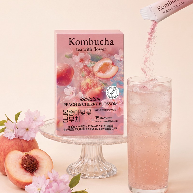 Peach Blossom Flower Kombucha (15 Sticks)