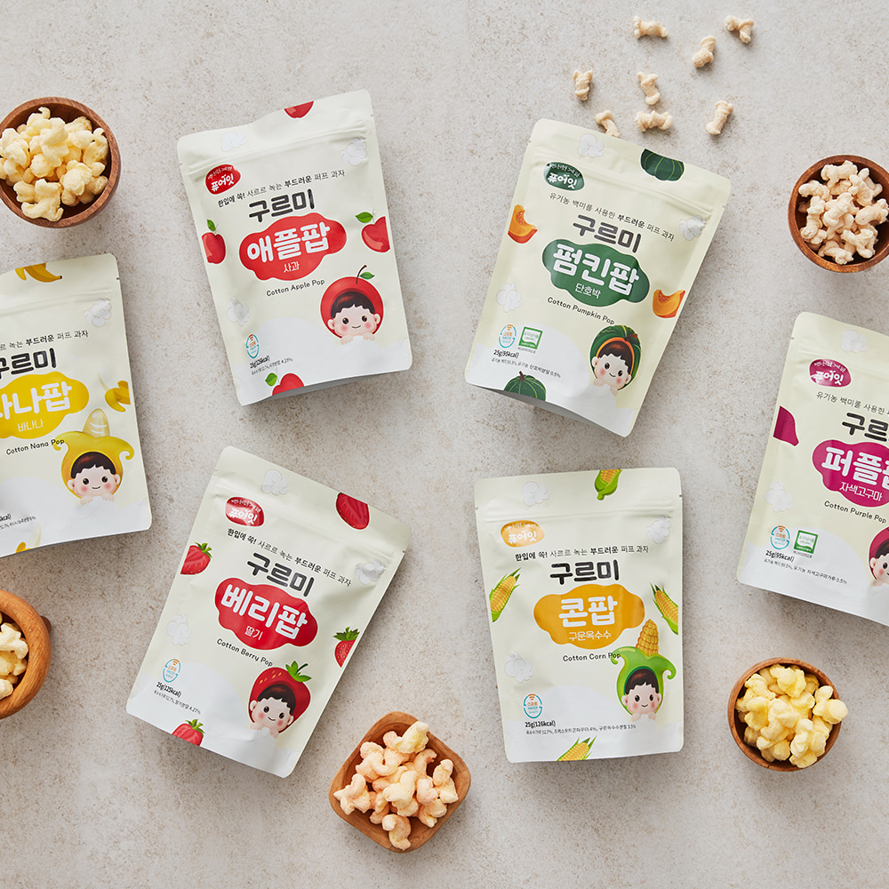 Pureit Gourmet Pop Vegetable Sweet Puff Baby Snacks 6 Flavors Soft Baby Treats