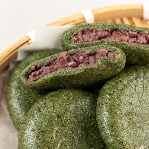 Surichae Red Bean Paste Rice Cake 80g x5 Packs - Soft Mochi-style Tteok for Dano Festival