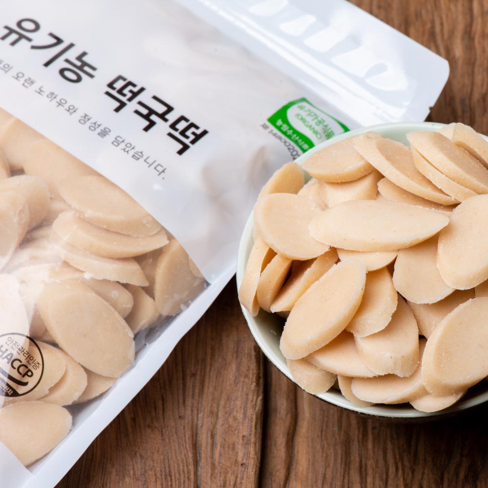 Ssarigjae Organic Brown Rice Rice Cake for Tteokguk 500g - Meal Replacement Rice Cake for Soup and Grilling
