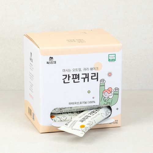 Ssareijae Domestic Organic Easy Oats 30 Pouches - Quick Oat Pressed Oatmeal Grain Shake Porridge