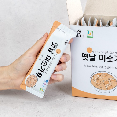Ssarigjae Traditional Misutgaru Stick 20 Packs - Korean Whole Grain Breakfast Powder with Organic Job's Tears