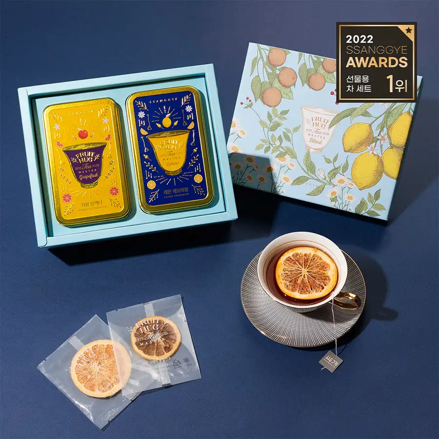 Fruit Hug Tea Can 2-Pack Set (Grapefruit Black Tea & Lemon Chamomile) — 3