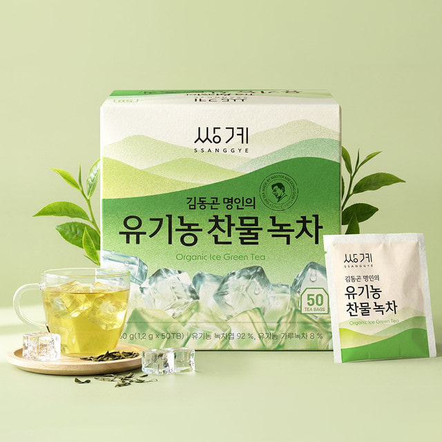 Ssanggye Myeongcha Organic Cold Water Green Tea 50 Tea Bags