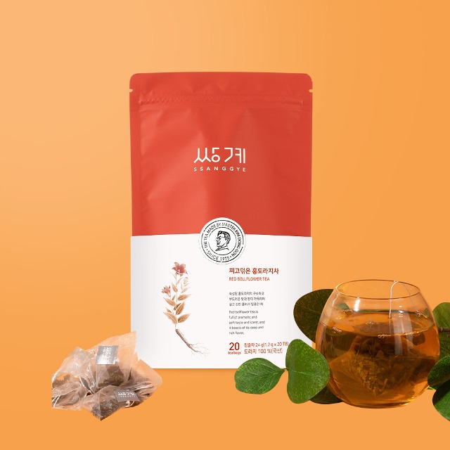 Shin Pouch Steamed and Roasted Red Balloon Flower Root Tea 20 Tea Bags