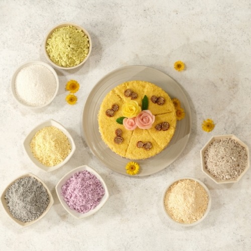Rainbow Rice Cake Flour Collection 500g Wet Rice Flour Tteok-Making Natural Ingredients Sweet Pumpkin Sweet Pumpkin Skin Red Rice Carrot