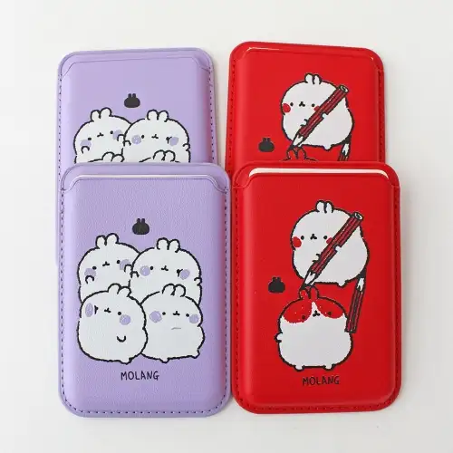 Molang Hand-Drawn MagSafe Card Wallet — 1