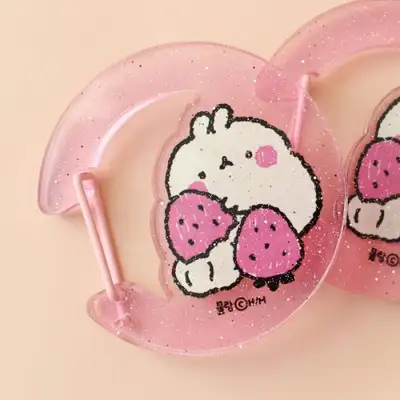 モーラン ピンクいちご アクリルカラビナー