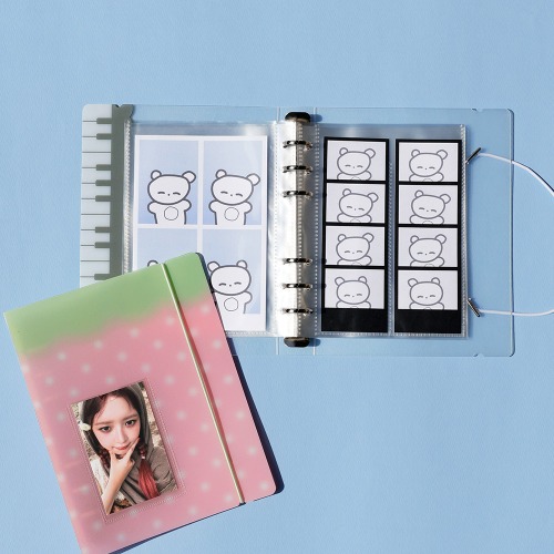 Deco Pocket A6 6-Ring Binder PP Cover 4-Cut Photo Album Set