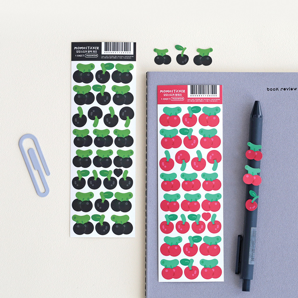 Momo Sticker Diary Decoration Big Cherry Sticker Deco Seal Sticker