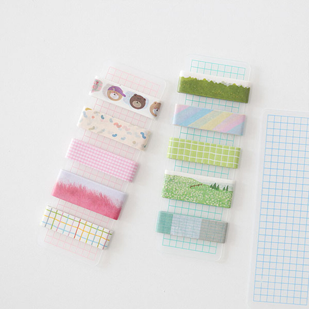 Masking Tape Matte Grid Storage Organizer Spool