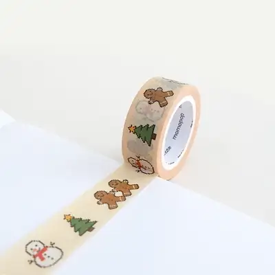 momomate圣诞节像素美纹胶带