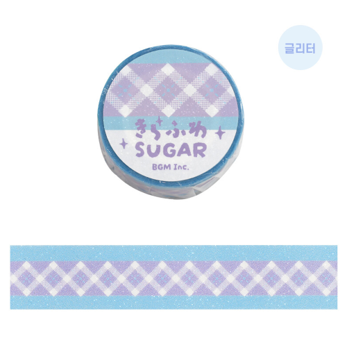 BGM Sugar Check Masking Tape Lavender BM-KD003