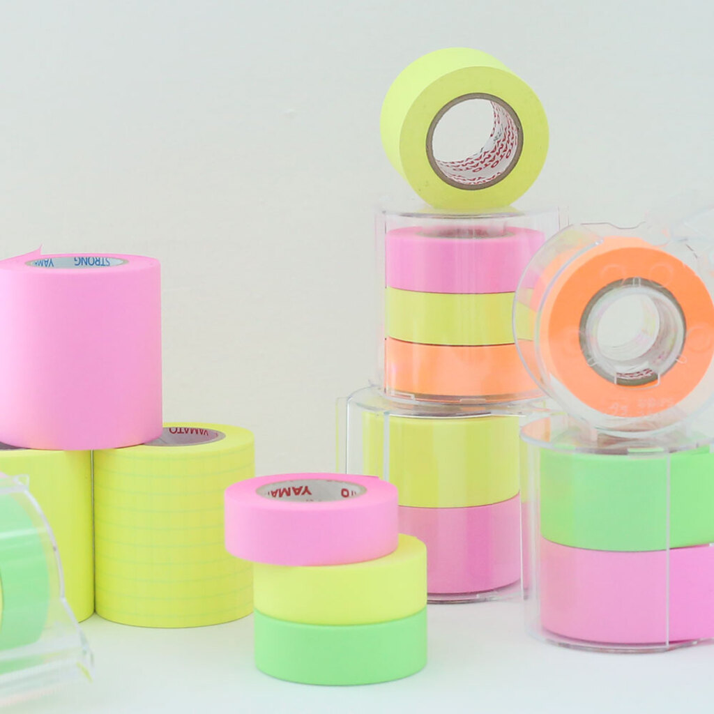 Momopop Memo Roll Adhesive Sticky Notes 50mm 25mm 15mm 36 Types Lime RK-50CH-LI