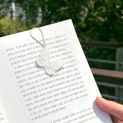 O-CHECK Fluttery Cute Patch Bookmark Book Clip
