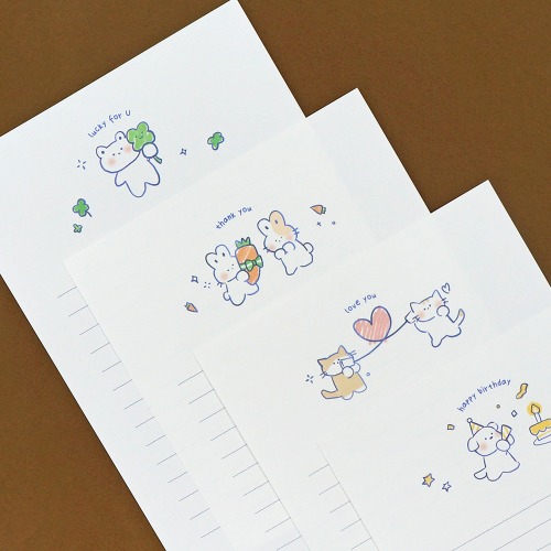 O-CHECK Warm Heart Illustration Letterhead Set